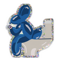 Blue Balloon Animal Dog Sticker
