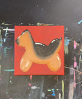 German Shepherd Balloon Animal Dog 6 x 6" canvas (Copy)
